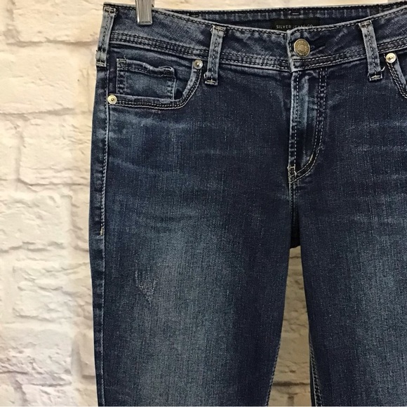 Silver Jeans 30 Elyse Slim Boot Women’s Jeans Distressed Stretch L03601SSX406 - Picture 2 of 9